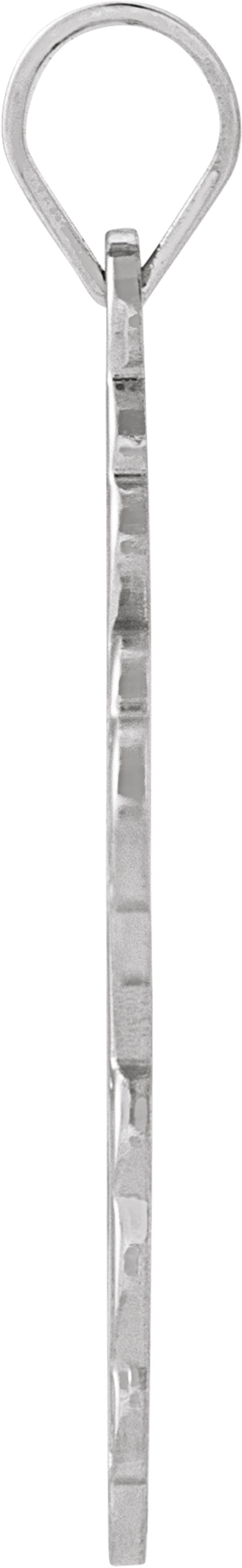 14K White Gold 19x13 mm Orthodox Cross Pendant