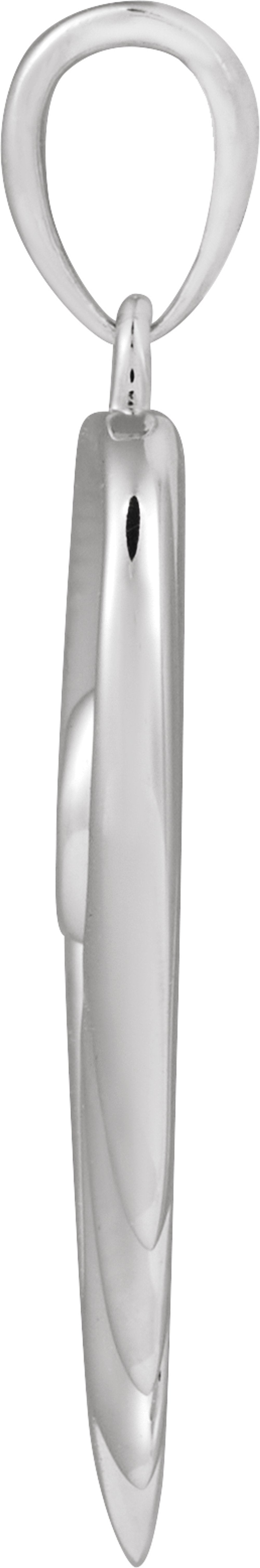 Sterling Silver Lab-Grown White Opal & Engraved I'll Hold You In My Heart Pendant