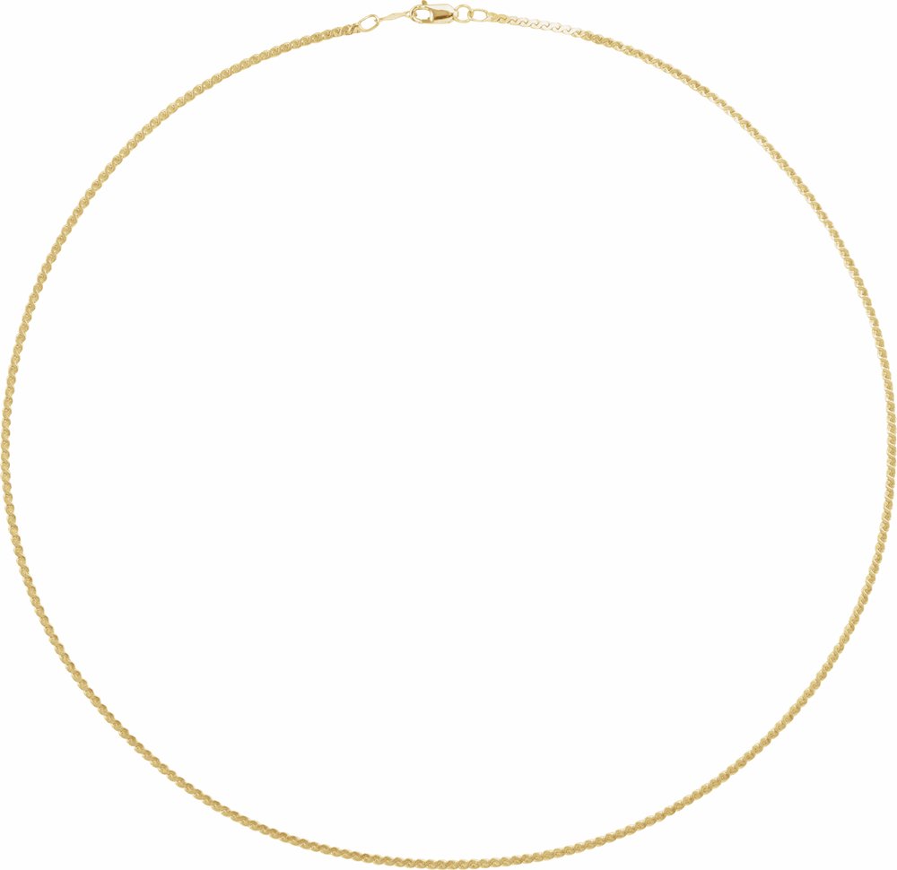 14K Yellow Gold 1.7 mm Serpentine 18" Chain