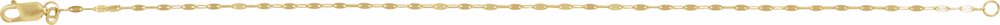 14K Yellow Gold 1.5 mm Keyhole 7" Chain