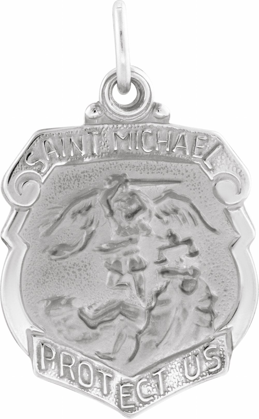 Sterling Silver 16.5x14 mm St. Michael Medal