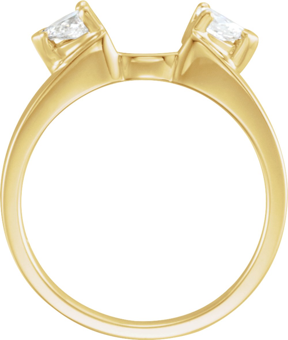14K Yellow Gold 1/5 CTW Lab-Grown Diamond Wrap-Style Enhancer