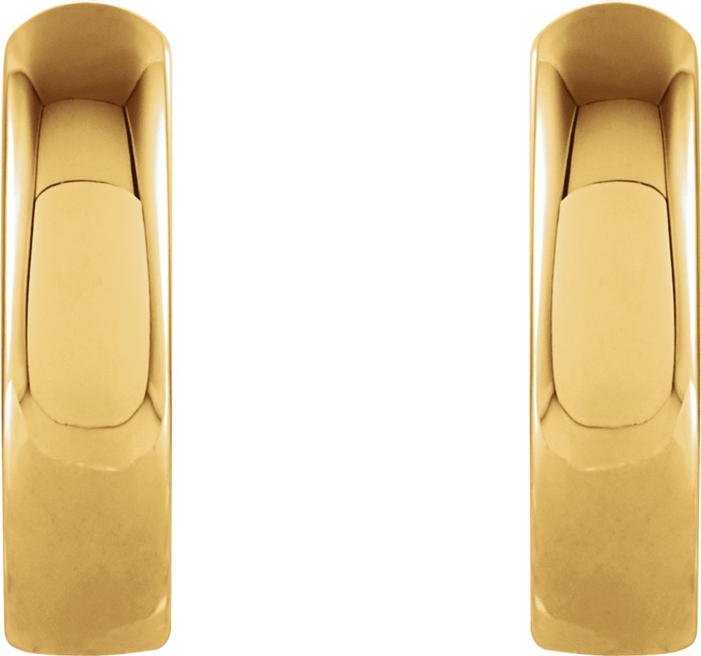 14K Yellow Gold 9.5 mm Hinged Hoop Earrings