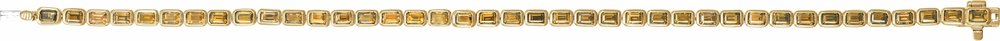 14K Yellow Gold Natural Citrine Line 7" Bracelet