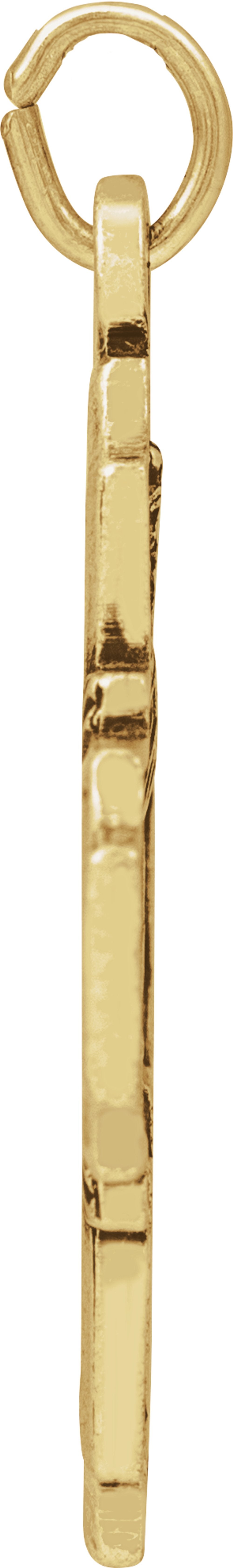 14K Yellow 30x29 mm Four-Way Cross Medal