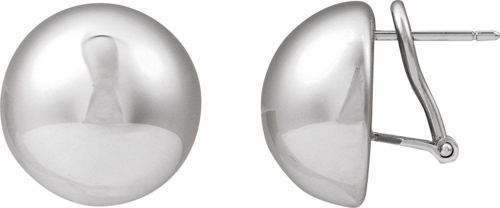 Sterling Silver 18 mm Electroform Domed Earrings