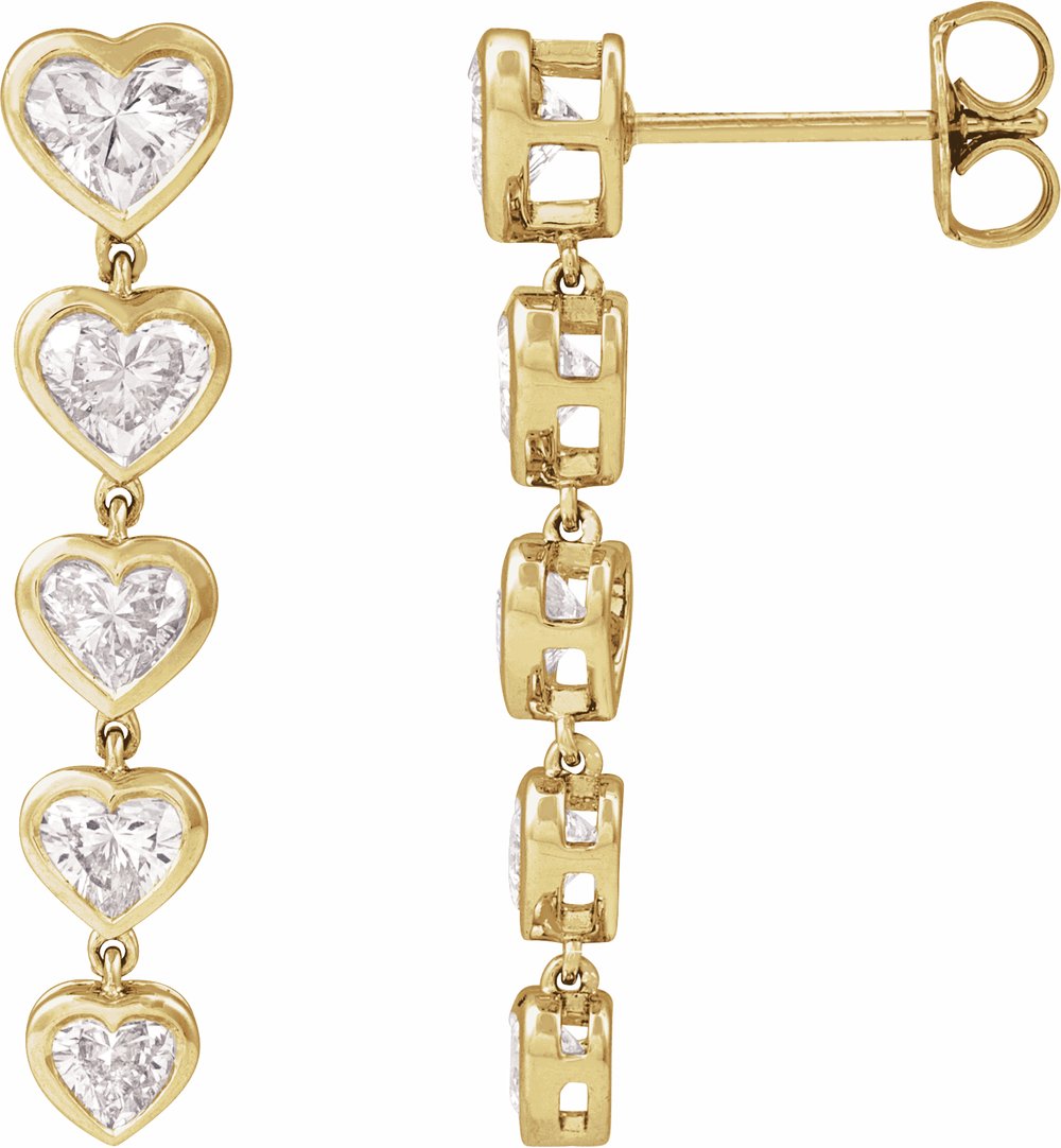 14K Yellow Gold 2 3/4 CTW Lab-Grown Diamond Earrings