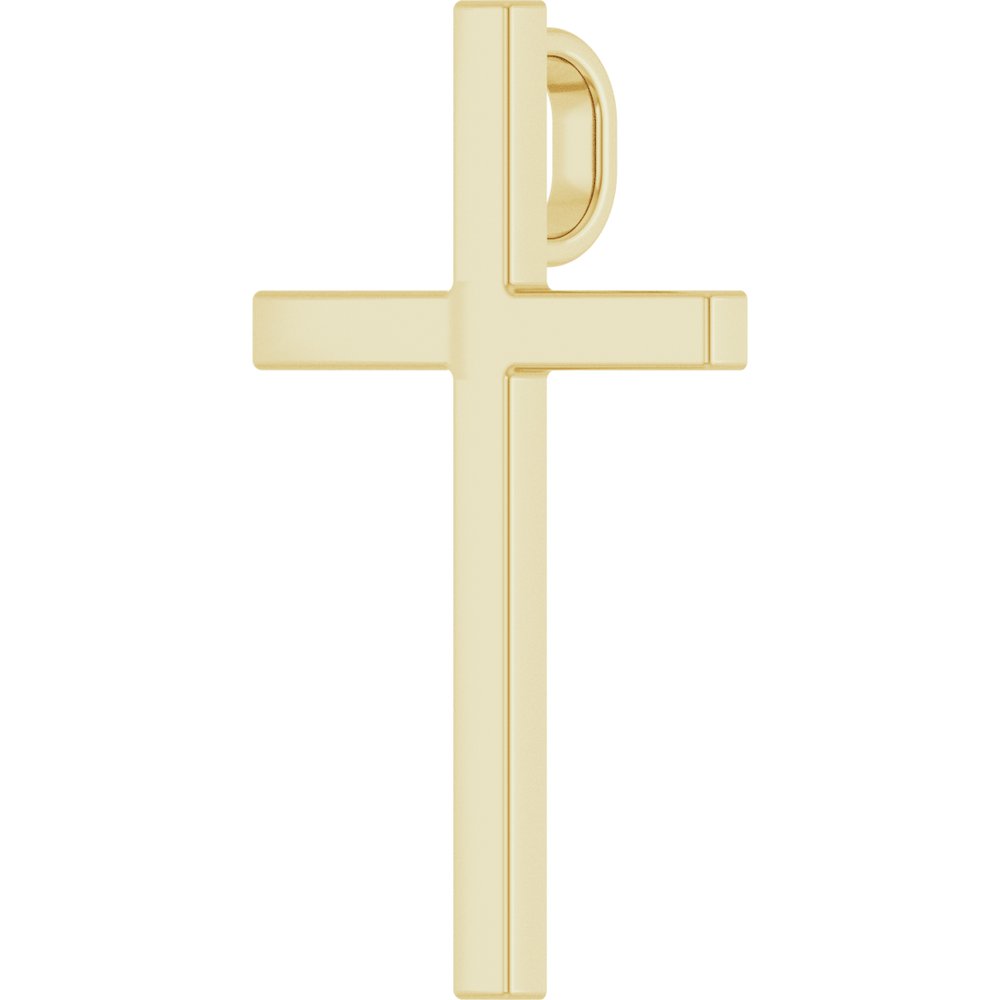 14K Yellow Gold 33x20.9 mm Cross Pendant