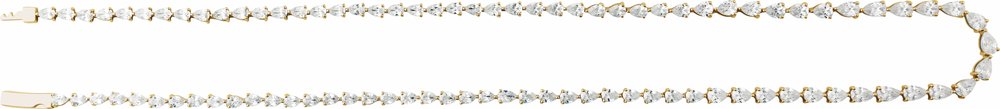 14K Yellow Gold 10 CTW Lab-Grown Diamond Line 16" Necklace