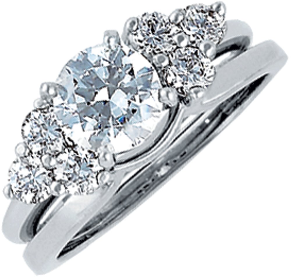 14K White Gold 1/4 CTW Natural Diamond Wrap-Style Enhancer Ring