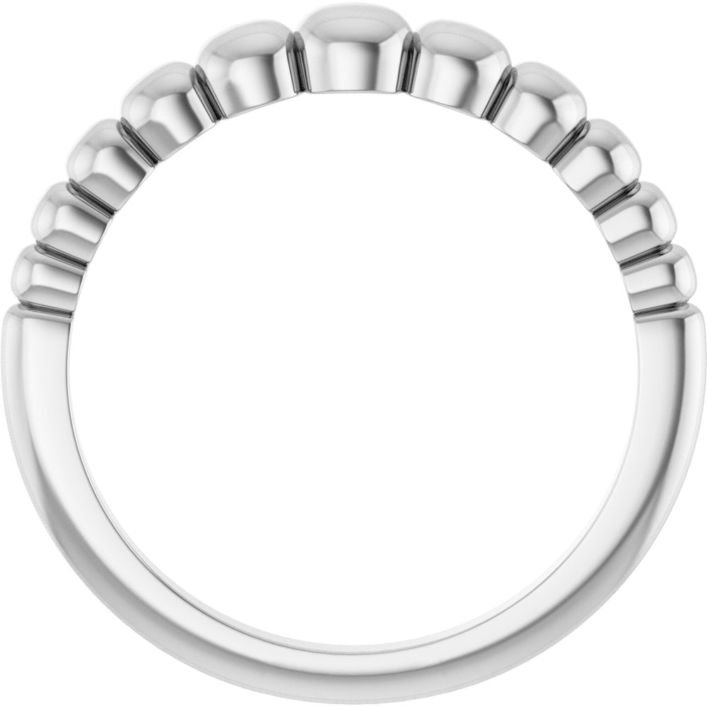 Sterling Silver Geometric Domed Ring