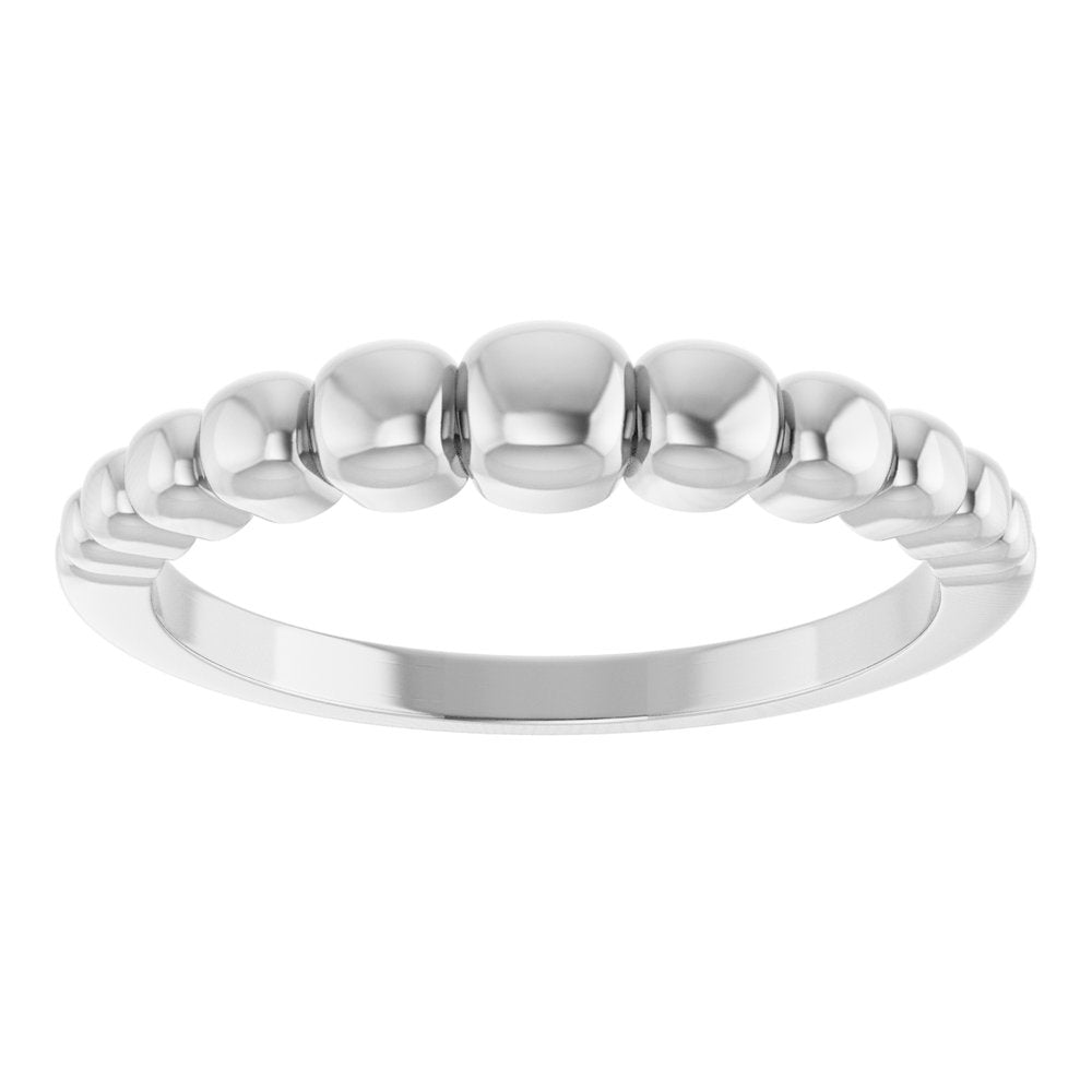 Sterling Silver Geometric Domed Ring