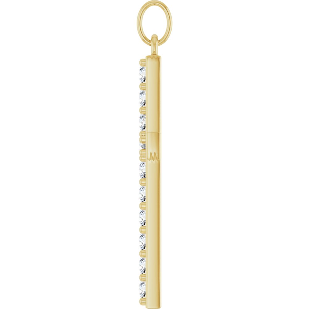 14K Yellow Gold 1/2 CTW Lab-Grown Diamond Cross Pendant