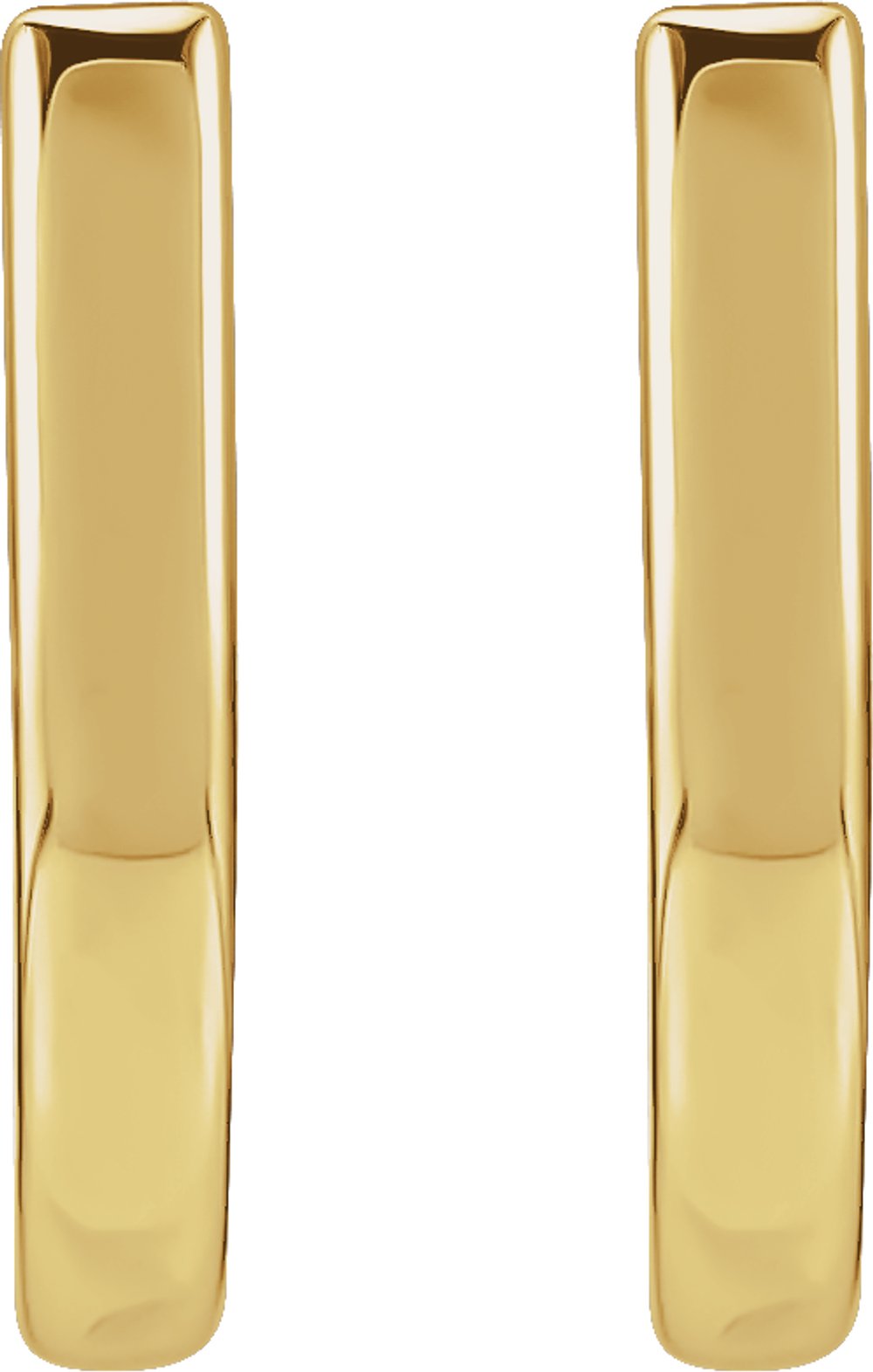 14K Yellow Gold 14.5 mm Hinged Hoop Earrings