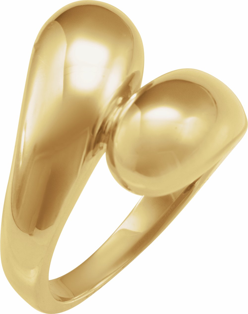 14K Yellow Gold Bypass Ring