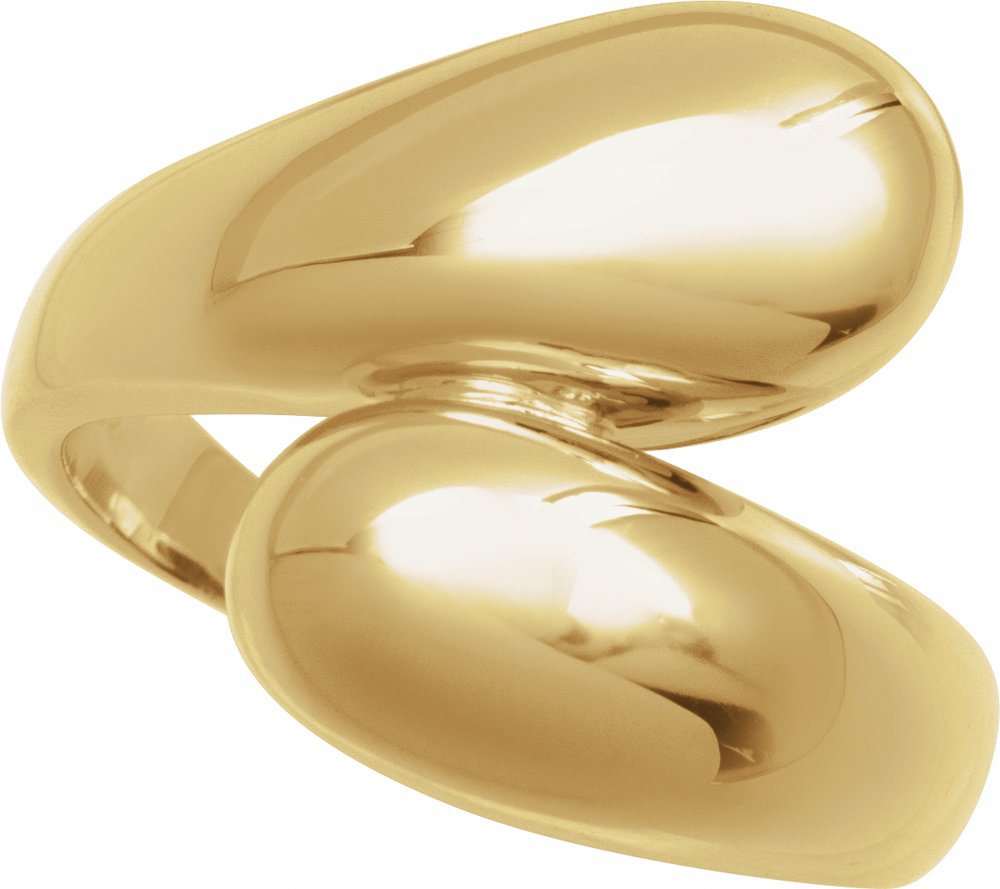 14K Yellow Gold Bypass Ring