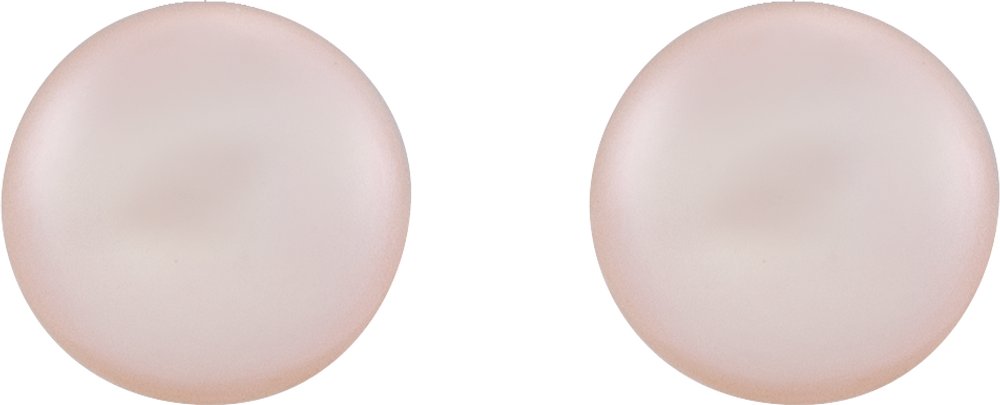 14K Yellow Gold Cultured Pink Freshwater Pearl Earrings