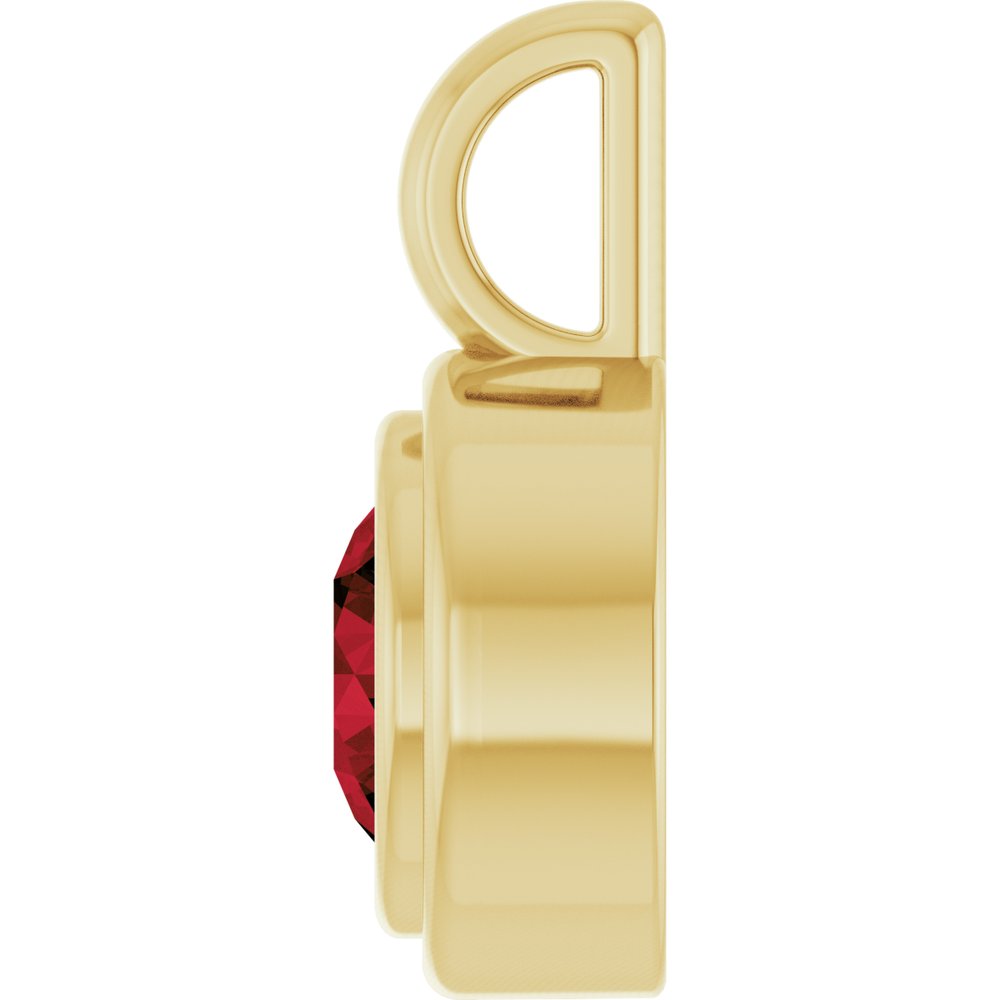 14K Yellow Gold Natural Mozambique Garnet Charm/Pendant