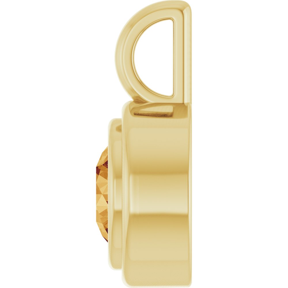 14K Yellow Gold Natural Citrine Charm/Pendant