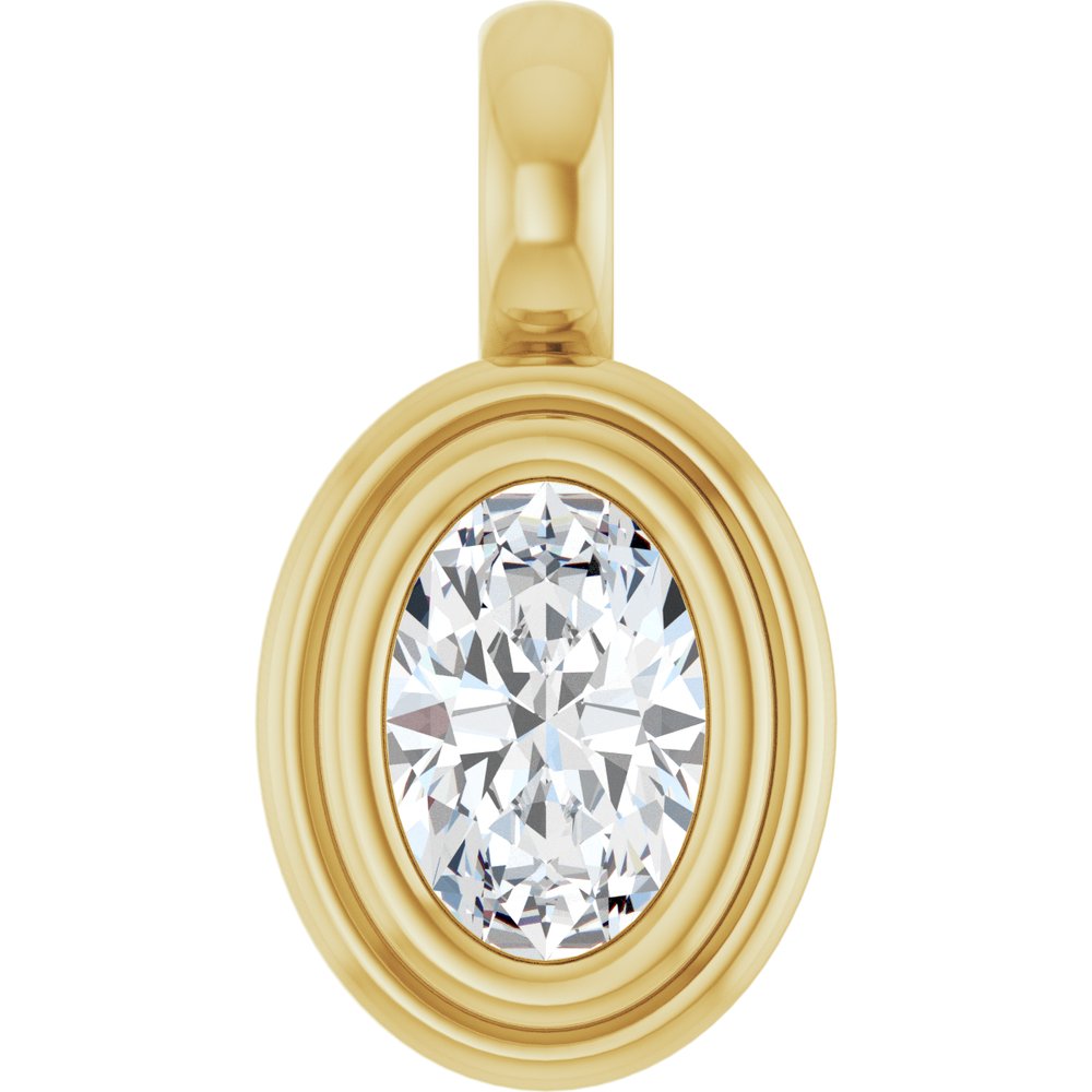 14K Yellow Gold 3/8 CT Lab-Grown Diamond Charm/Pendant