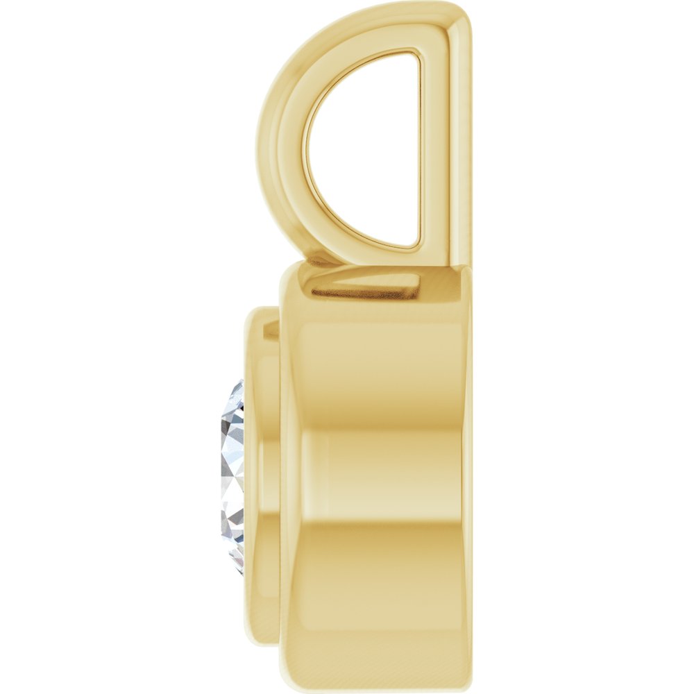 14K Yellow Gold 1/4 CT Lab-Grown Diamond Charm/Pendant