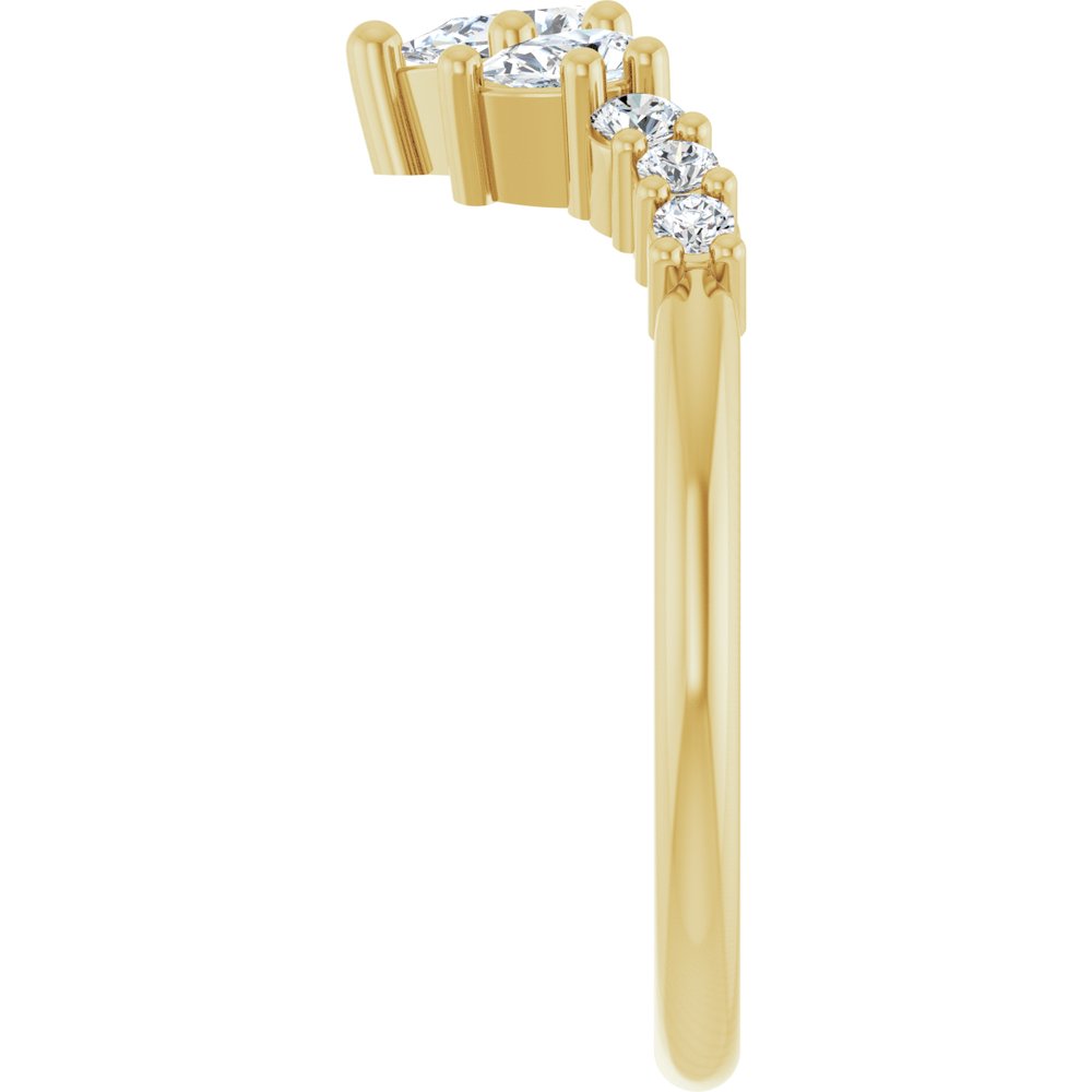 14K Yellow Gold 1/2 CTW Natural Diamond Contour Band