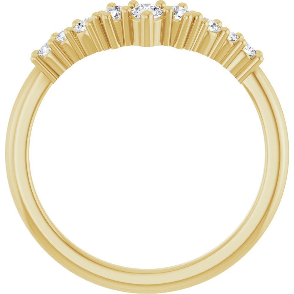 14K Yellow Gold 1/4 CTW Lab-Grown Diamond Contour Band