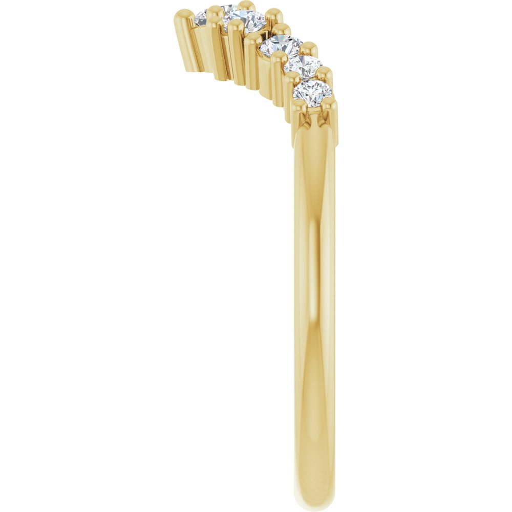 14K Yellow Gold 1/4 CTW Lab-Grown Diamond Contour Band