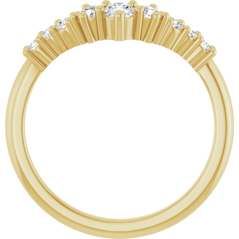14K Yellow Gold 1/3 CTW Lab-Grown Diamond Contour Band