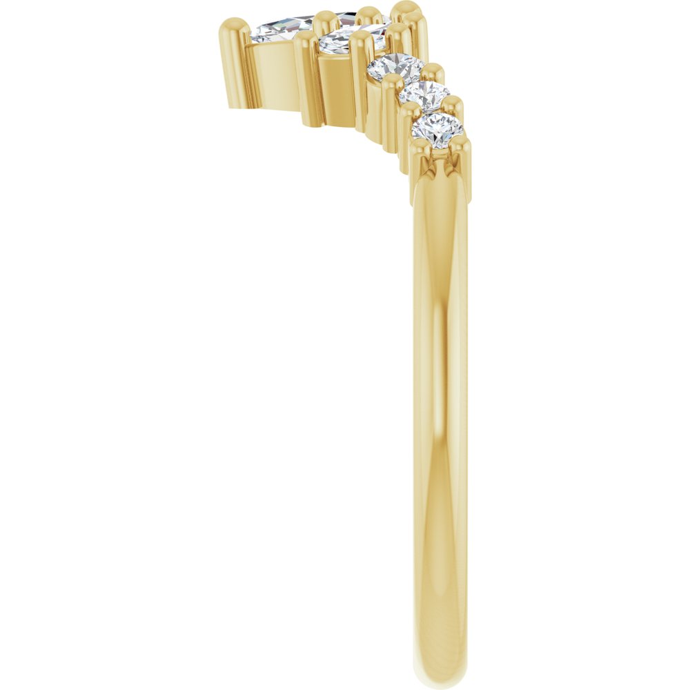 14K Yellow Gold 3/8 CTW Lab-Grown Diamond Contour Band
