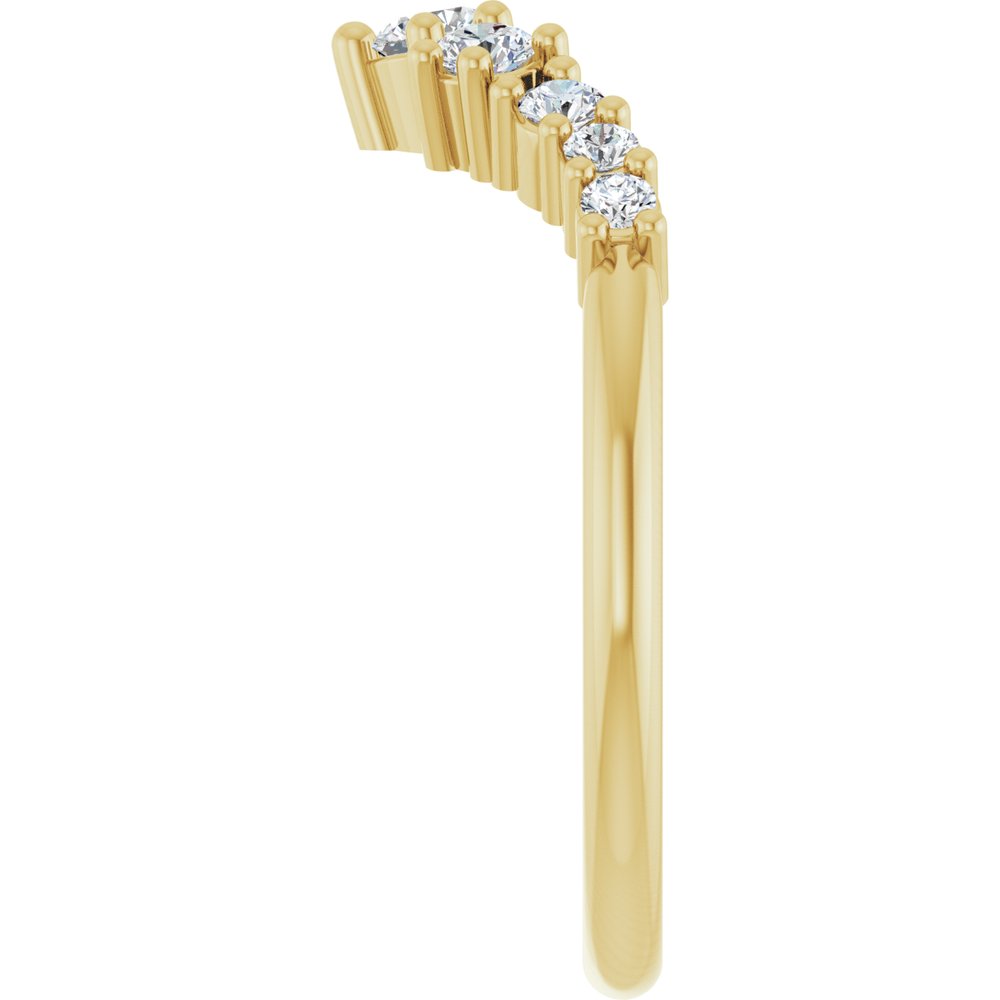 14K Yellow Gold 1/3 CTW Lab-Grown Diamond Contour Band