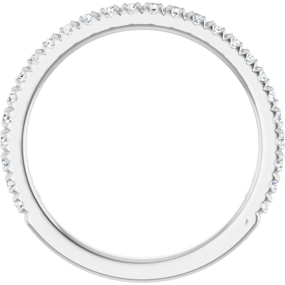Platinum 1/3 CTW Lab-Grown Diamond French-Set Anniversary Band