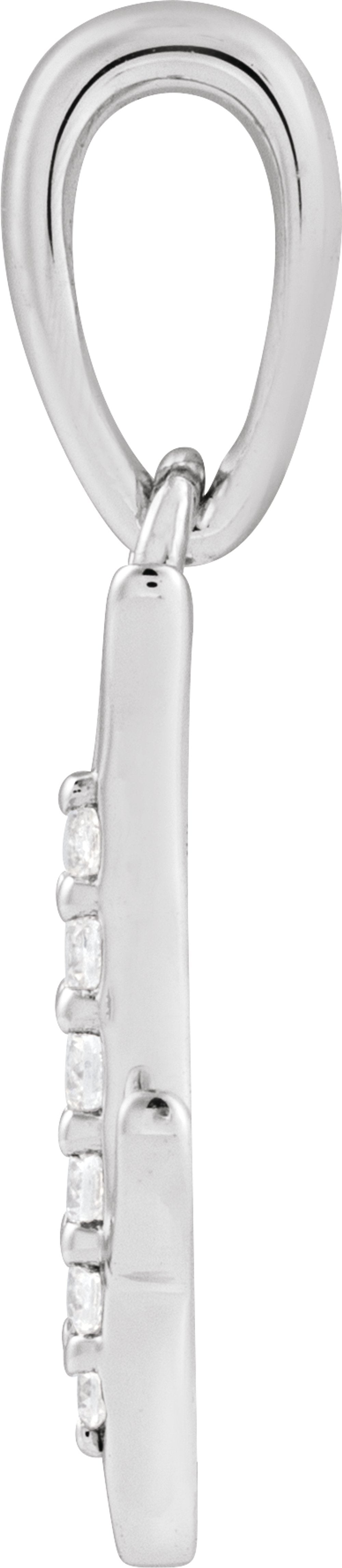 14K White Gold .05 CTW Natural Diamond Initial J 18" Necklace