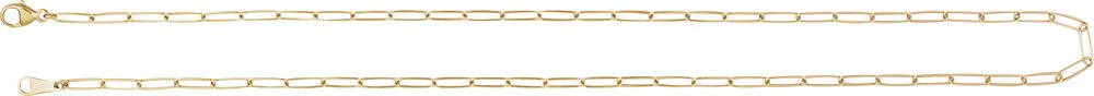 18K Yellow Gold 2.4 mm Paperclip-Style 16" Chain