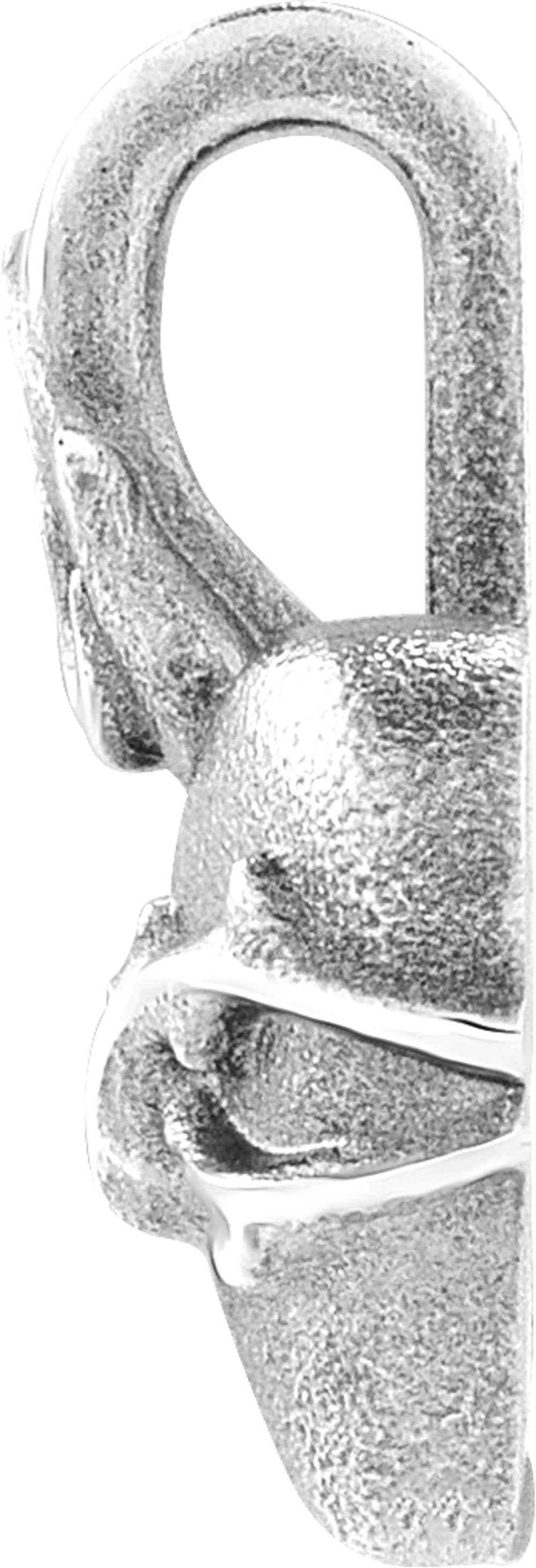 14K White Sacred Heart Pendant