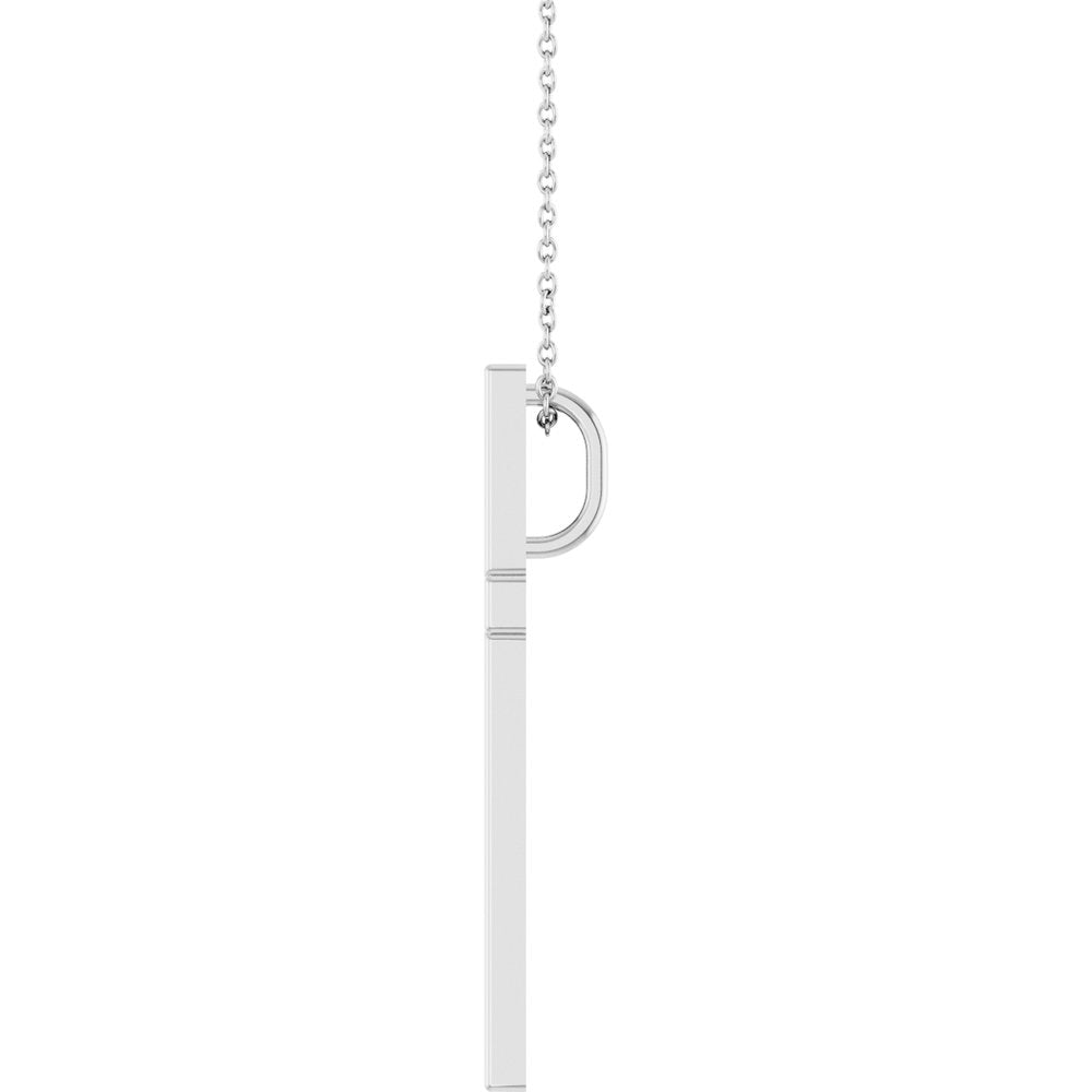 Sterling Silver 33x20.9 mm Cross 18" Necklace
