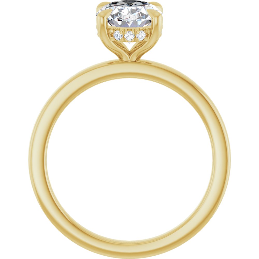 14K Yellow Gold 1 1/2 CTW Lab-Grown Diamond Engagement Ring