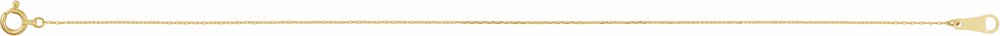 10K Yellow Gold .5 mm Diamond-Cut Cable 7" Chain