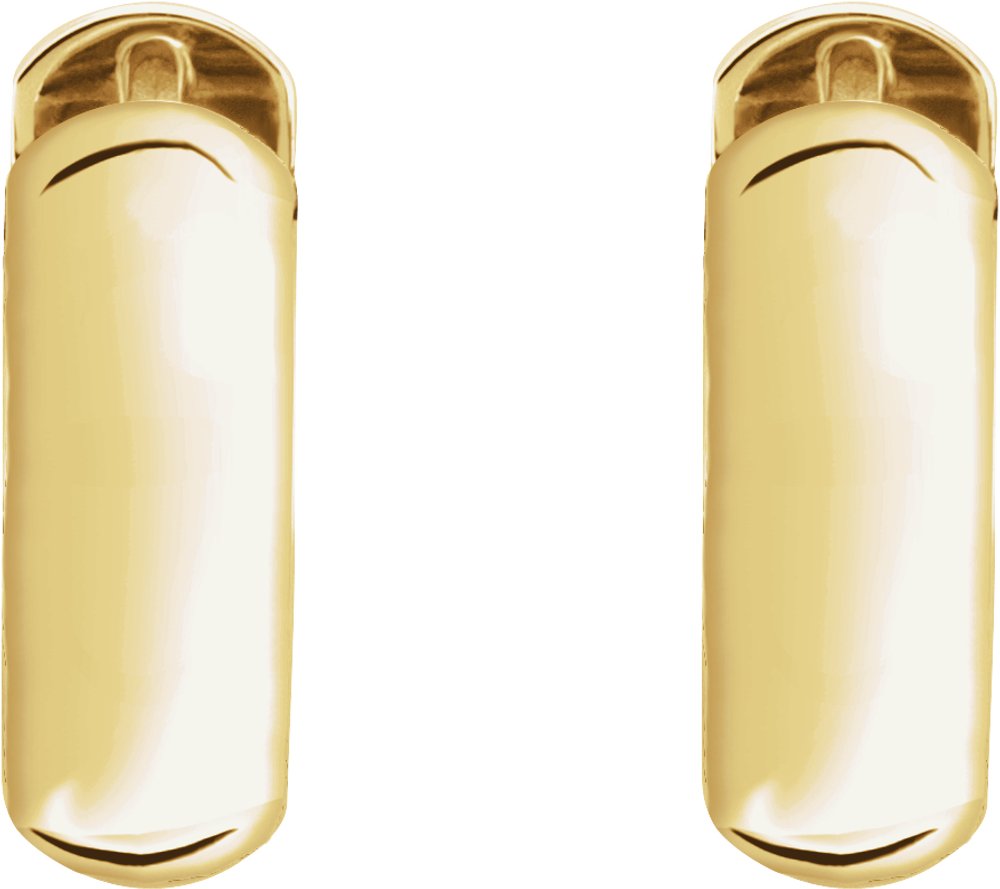 14K Yellow Gold 19 mm Hinged Hoop Earrings