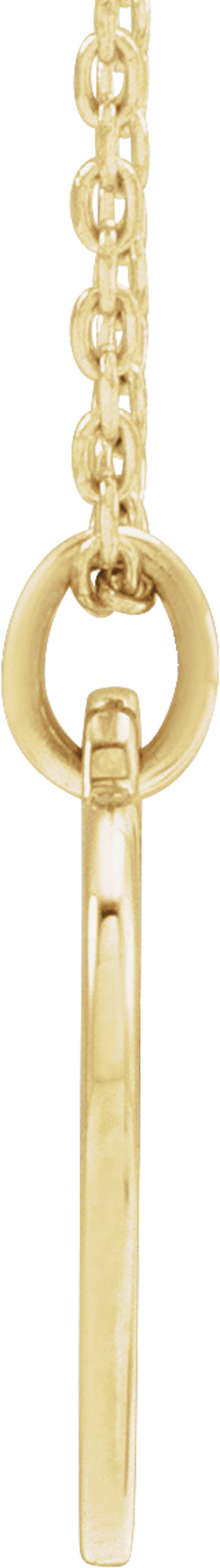 14K Yellow Gold Engravable Floral Heart 16-18" Necklace