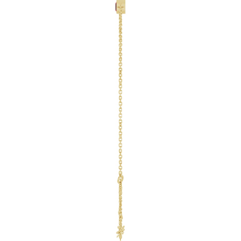 14K Yellow Gold Natural Blue Sapphire 6 1/2-7 1/2" Bracelet