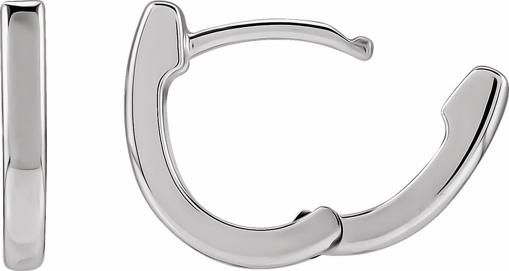 Sterling Silver 14.5 mm Hinged Hoop Earrings