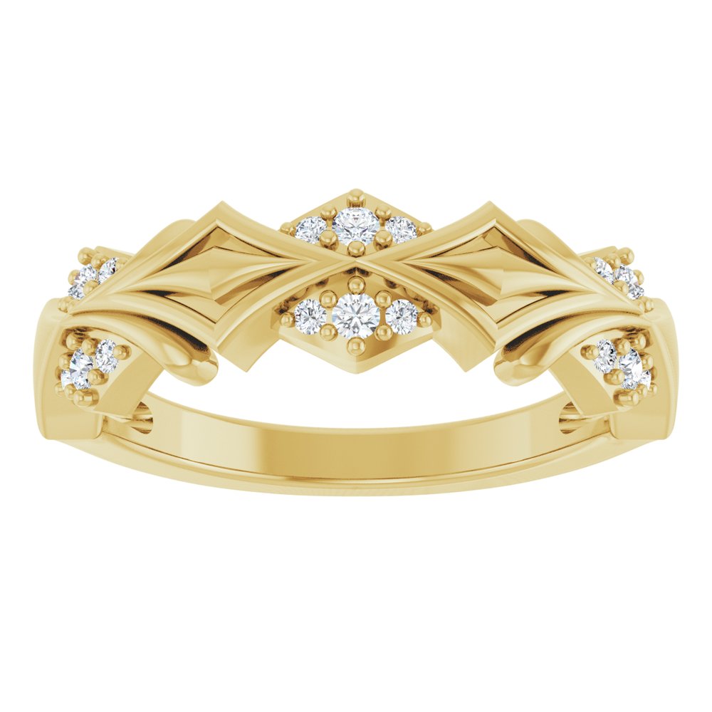 14K Yellow Gold 1/6 CTW Lab-Grown Diamond Band