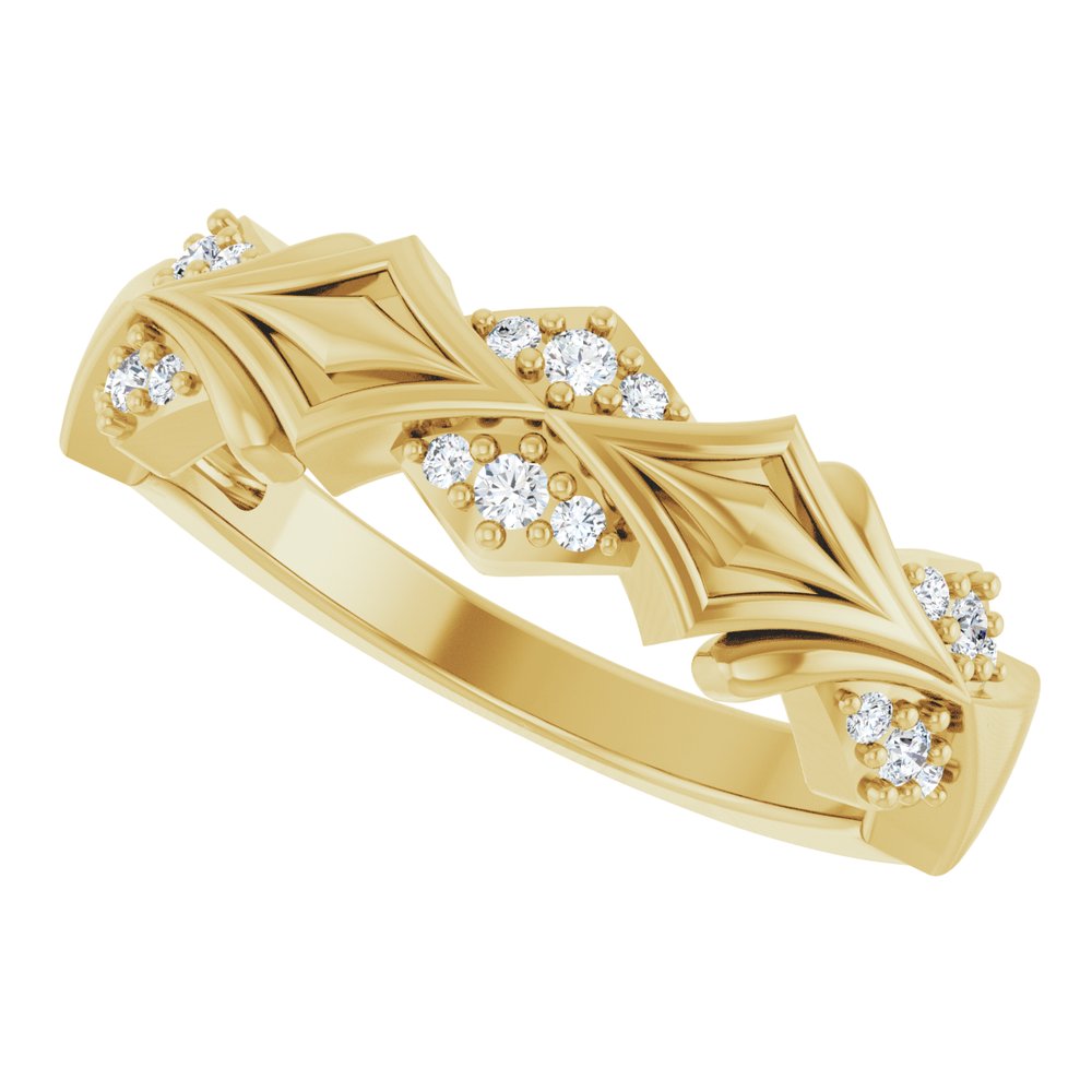 14K Yellow Gold 1/6 CTW Lab-Grown Diamond Band