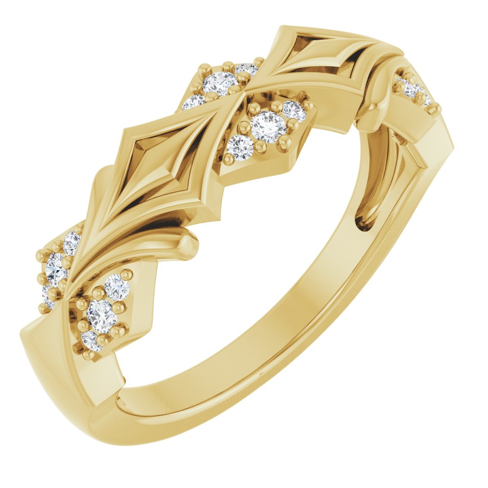 14K Yellow Gold 1/6 CTW Lab-Grown Diamond Band
