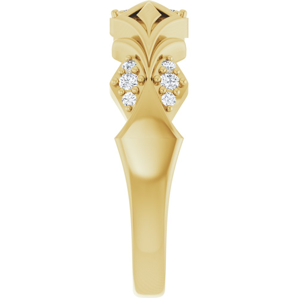 14K Yellow Gold 1/6 CTW Lab-Grown Diamond Band