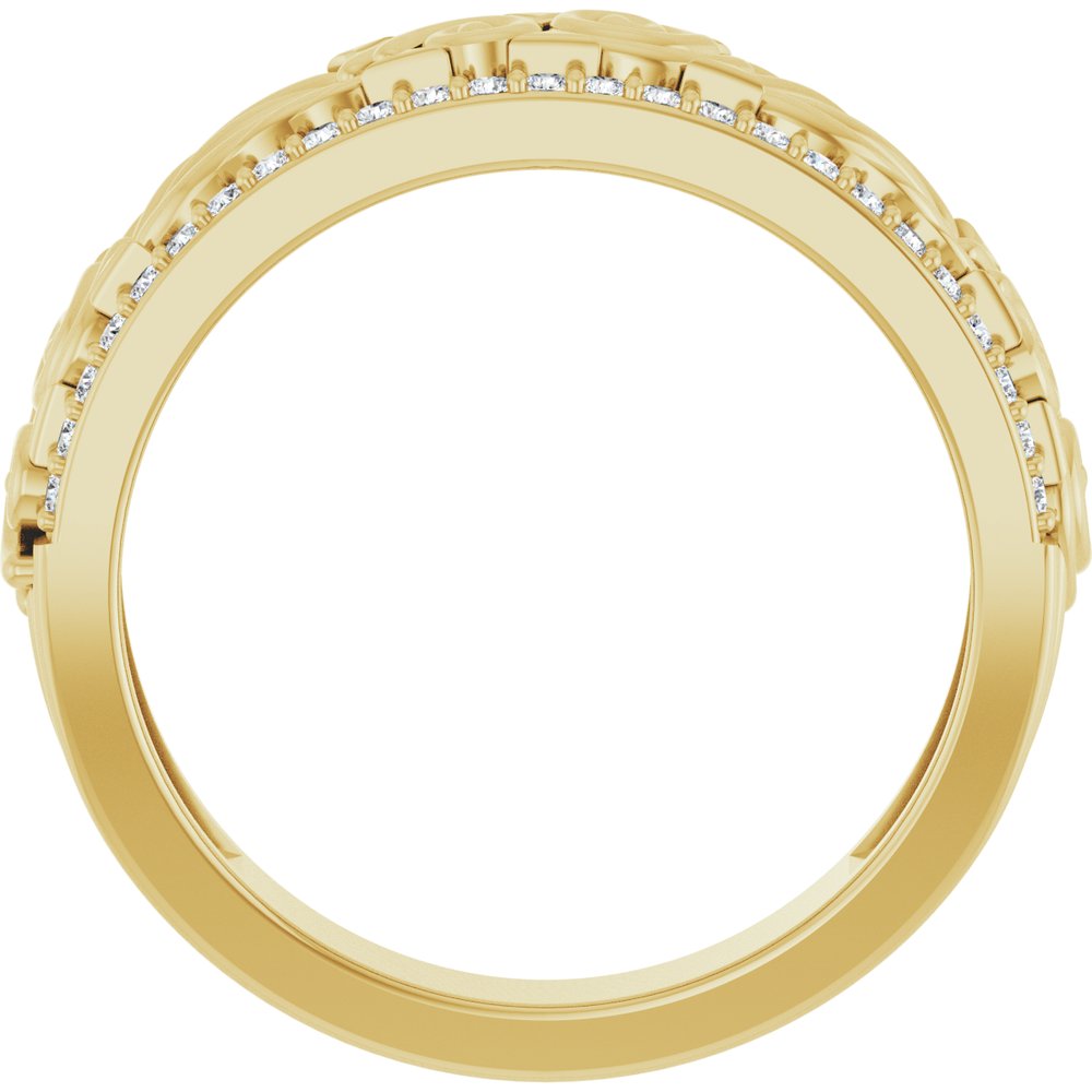 14K Yellow Gold 3/8 CTW Natural Diamond Band