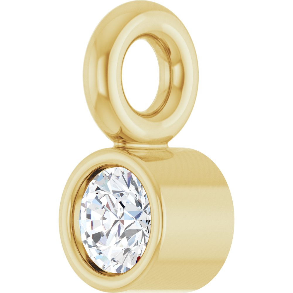 14K Yellow .015 CT Natural Diamond Dangle