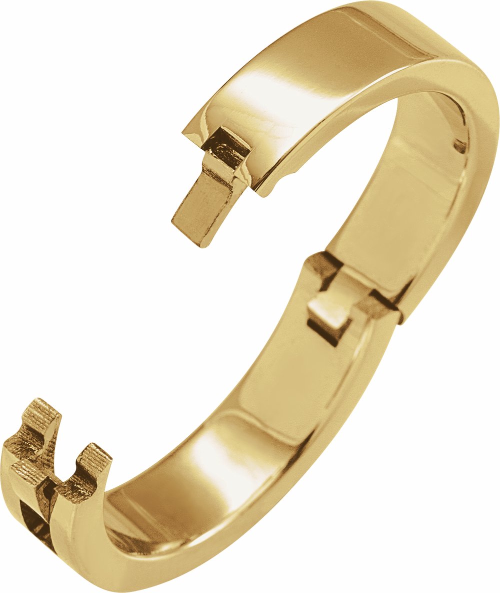 14K Yellow Gold 5 mm CLIQ® Hinged Adjustable Flat Band Size 6