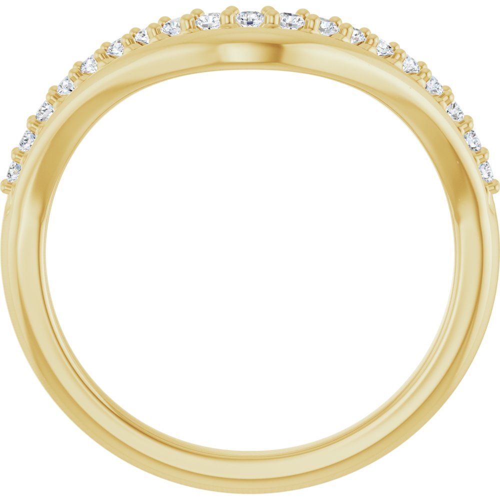 14K Yellow Gold 1/5 CTW Natural Diamond Contour Band